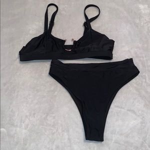 Black high waisted bikini